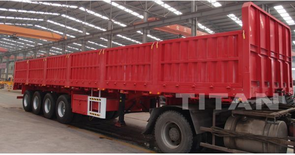 Drop side semi trailer vehicle structure