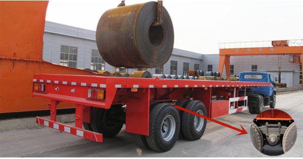 Several kinds of suspensions for 2 axle flatbed trailer