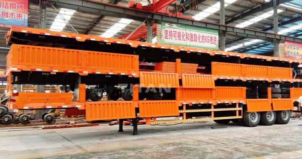 Tri Axle 40ft Sidewall Cargo Trailer for Tanzania