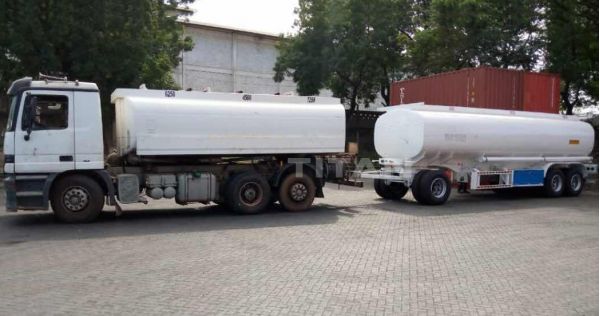 3 Axle 25000 Liters Fuel Tanker Drawbar Trailer for Rwanda