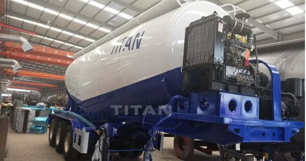 3 Axle 30/35cbm Bulk Cement Tanker Semi Trailer for Gabon