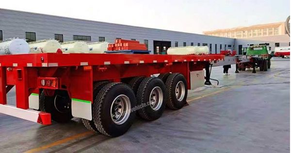 Tri Axle Extendable Flatbed Trailer for Sale in Hai Phong Vietnam