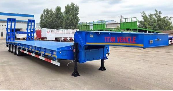100 Ton 4 Axle Low Bed Trailer Price - 19000 USD