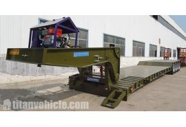 150 Ton 4 Axle Low Deck Gooseneck Trailer will be sent to Ghana Harbour