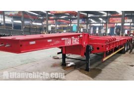 Triaxle 90 Ton Low Bed Truck Trailer for Sale in Ghana