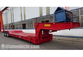 80ton 3 Axle Hydraulic Gooseneck Trailer for Sale in Tanzania