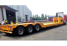 3 Axle 80 Ton Removable Gooseneck Trailer will be sent to Cayman Islands.
