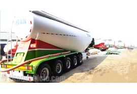 5 Axle 60CBM Powder Tanker Trailer Ready for Shipment to Ghana