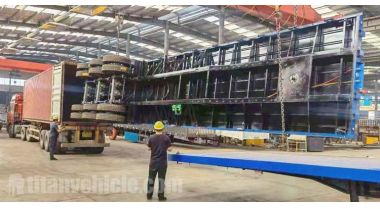 Triaxle Flat Bed Trailer with Headboard will be sent to Zambia