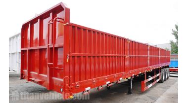 China Cargo Transport Triaxle Trailer with Side Wall will be sent to Guyana