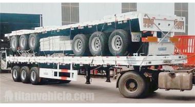 Triaxle trailer with stake for bulk cargo transport will be sent to Botswana