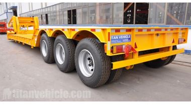 Tri Axle 80 Ton Detach Gooseneck Lowboy Trailer will be sent to Tanzania