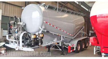 Tri Axle 30cbm Cement Bulker Truck Trailer will be sent to Mauritius