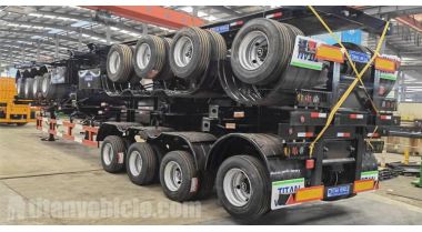 4 Axle Skeleton Trailer with Airbag Suspension will be sent to Algeria