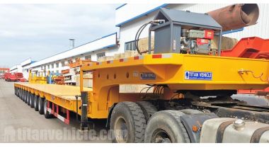 12 Axle 34m Extendable Trailer will be sent to Vietnam for Wind Turbine Tower Transport