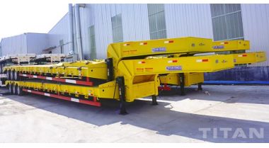 4 Units 3 Axle 80 Ton Low Bed Truck Trailer will be sent to Guinea