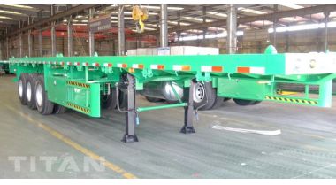 3 Axle 40 ft Shipping Container Flat Bed Trailer will be sent to Zimbabwe Harare