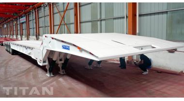 4 Axle 100T Hydraulic Folding Gooseneck Trailer for Sale in Senegal