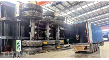 Tri Axle 40 ft Container Flatbed Tractor Trailer will be sent to Mozambique