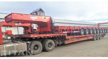 32 Meters Extendable Wind Turbine Tower Transport Trailer will be sent to Vietnam