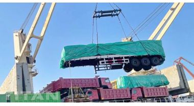 Tri Axle Drop Side Trailer will be sent to Ghana