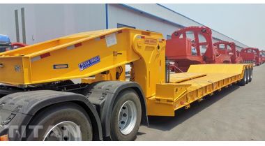 3 Axle 100 Ton Heavy Front Detachable Gooseneck Trailer will be sent to Zambia