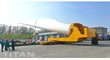 72 Meters Wind Turbine Blade Transport Trailer will be sent to Vietnam after Testing