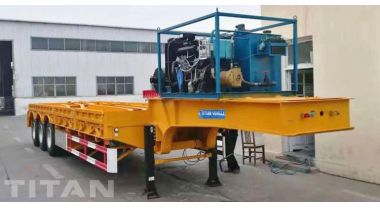 Hydraulic Winch Low Bed Truck Trailer will be sent to Angola