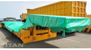 4 Axle Removable Gooseneck Lowboy Trailer will be sent to Namibia