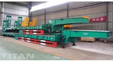 4 Axle 100 Tons Low Bed Truck Trailer will be sent to Ethiopia