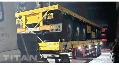 3 Units 40ft Container Flatbed Tractor Trailer will be sent to Angola