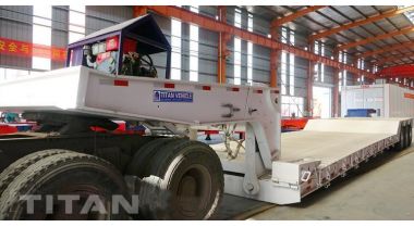 Hydraulic Front Loading Removable Gooseneck Trailer will be sent to Nigeria Lagos