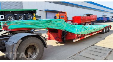 Tri Axle 40 Feet Semi Low Bed Trailer will be shipped to Zimbabwe