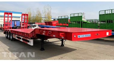 80T 3 axle Semi Low Bed Trailer will be sent to Palau Islands
