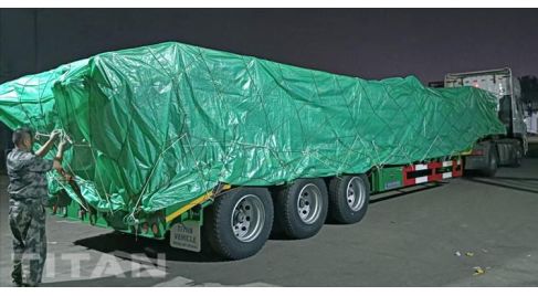 Tri Axle Drop Deck Semi Trailer will be sent to Mali
