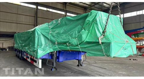 3 Axle Lowbed Truck Trailer with Folding Ramp will be sent to Georgia