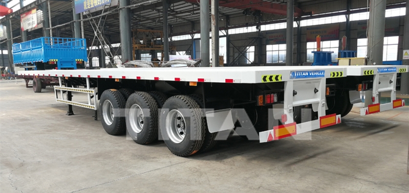 TITAN 3 axle flatbed semi trailer with mechanical suspension