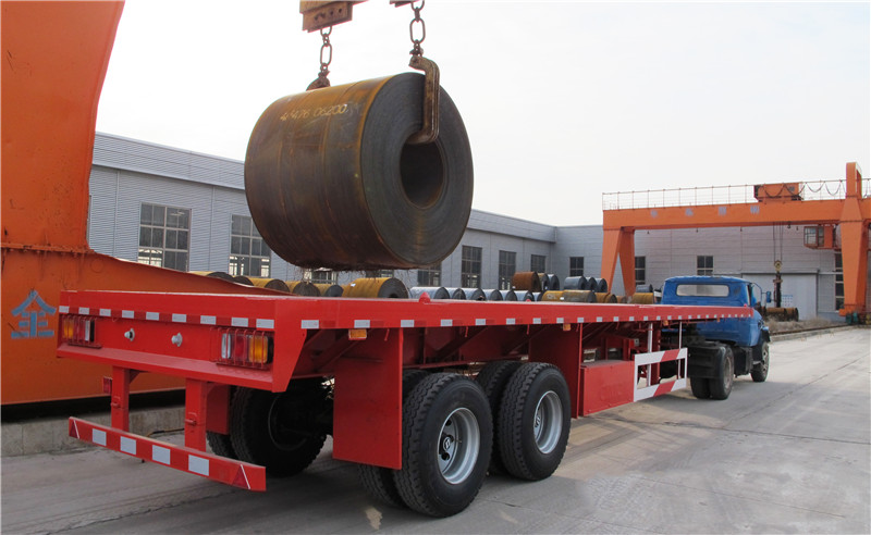 TITAN 2 axle flatbed trailer with bogie suspension