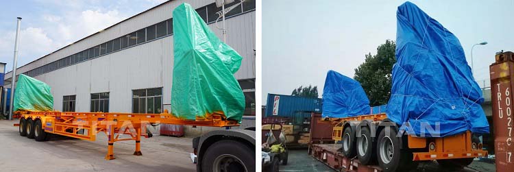 Container box loader trailer shipment & package