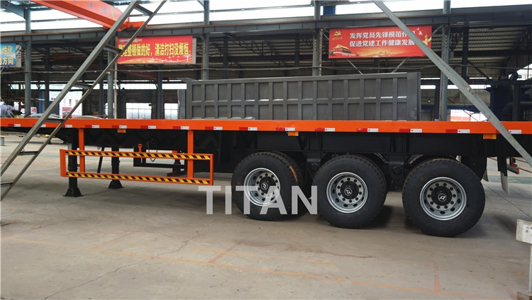 TITAN 60 tosn 3 axle flatbed trailer for sale