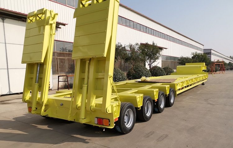 4 lines 8 axle lowbed semi trailer