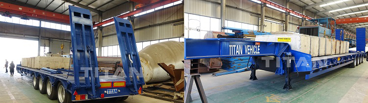 TITAN heavy duty equipment trailer loading test