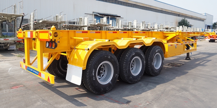 3 axle 40ft container chassis skeletal trailer for sale
