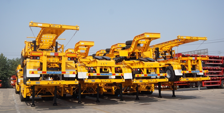 40ft container skeletal semi trailer ready to ship