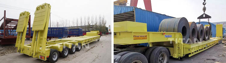 Tri axle Lowbed truck trailer for sale near me