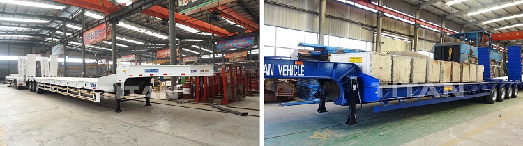 Tri axle Lowbed truck trailer for sale near me