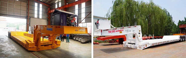 80/100 Tons Removable Gooseneck Lowboy Trailer for sale in Ghana