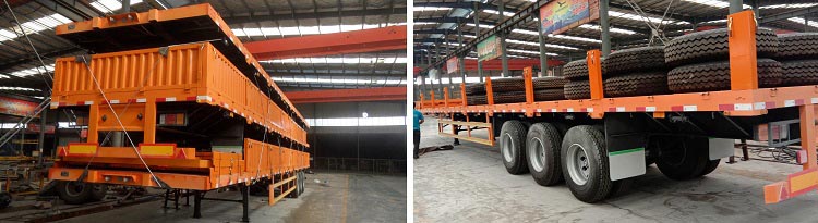 Tri Axle 40ft Sidewall Cargo Trailer for Tanzania