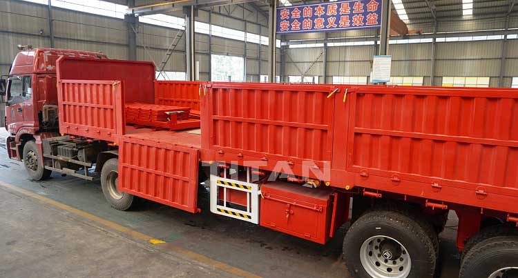 Tri Axle 40ft Sidewall Cargo Trailer for Tanzania