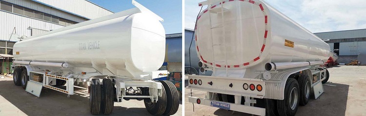 3 Axle 25000 Liters Fuel Tanker Drawbar Trailer for Rwanda